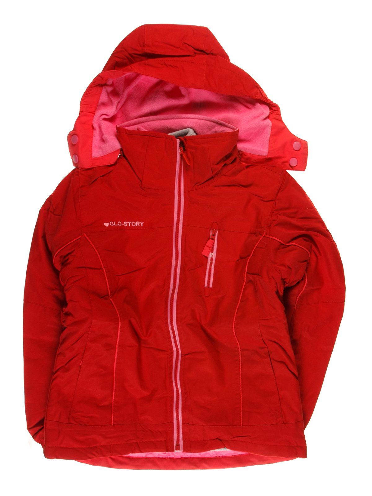 Куртка 2 в 1 красная лыжная на флисе | 3679505