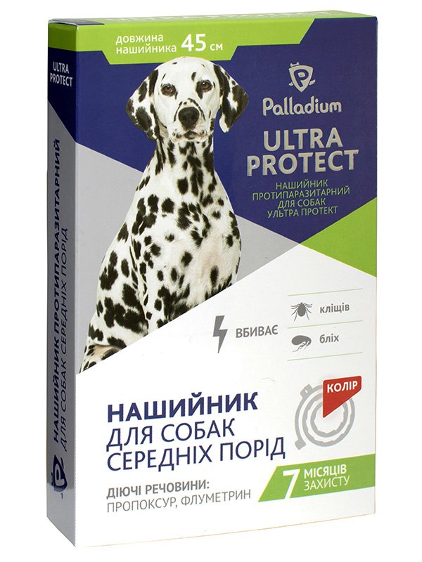 Ошейник противопаразитарный (+ флуметрин) для средних собак красный (45 см) | 3687696