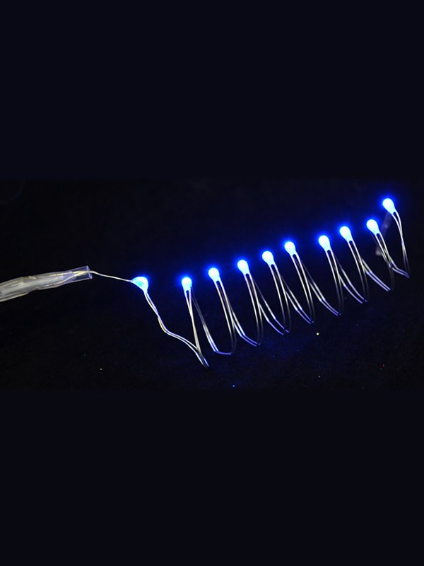 Електрогірлянда LED-нитка (10 ламп, 0,55 м) — блакитна | 3735524