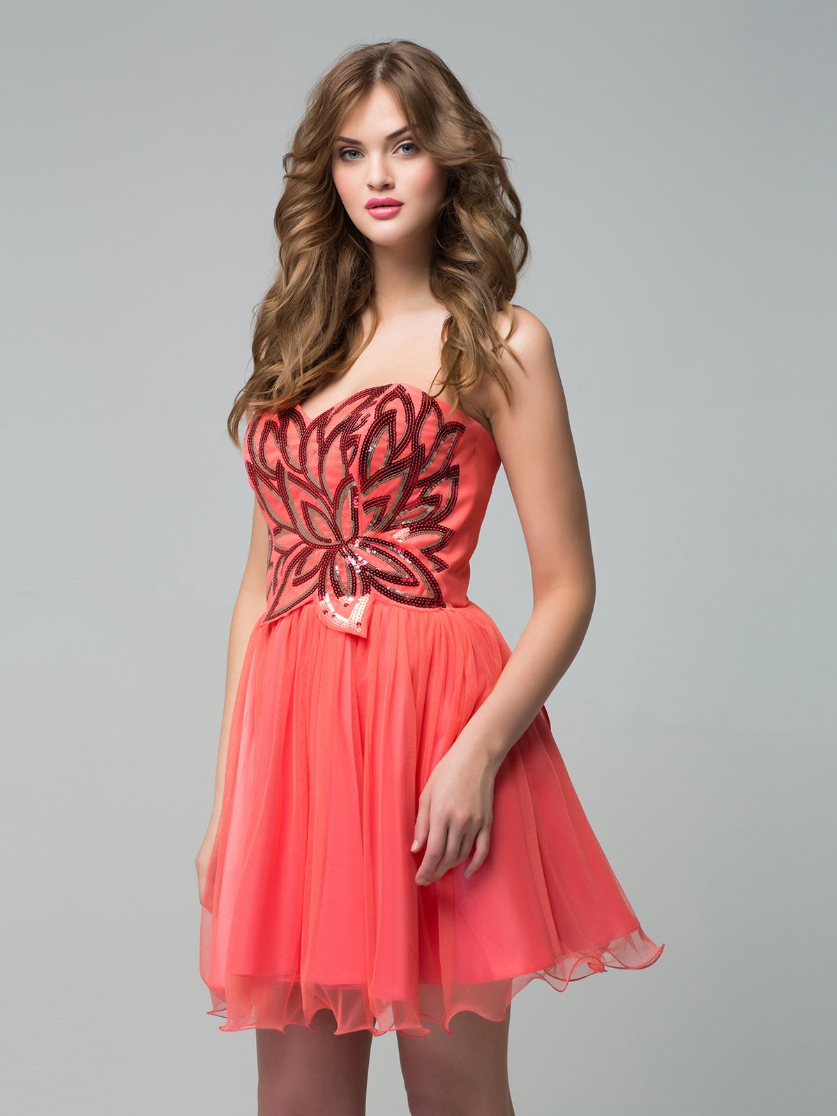 Платье коралловое | 3396712