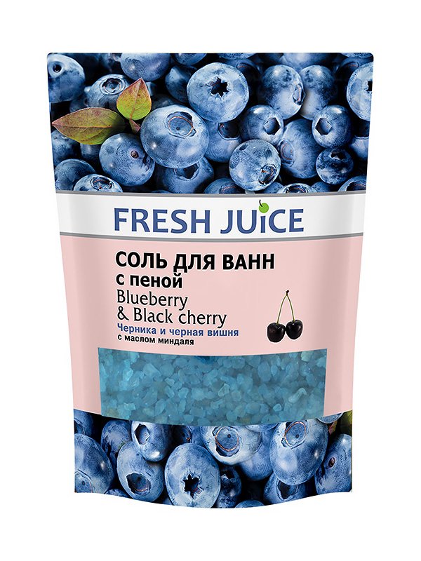Сіль для ванн з піною Blueberry & Black Cherry (500 мл) — дой-пак | 3746652