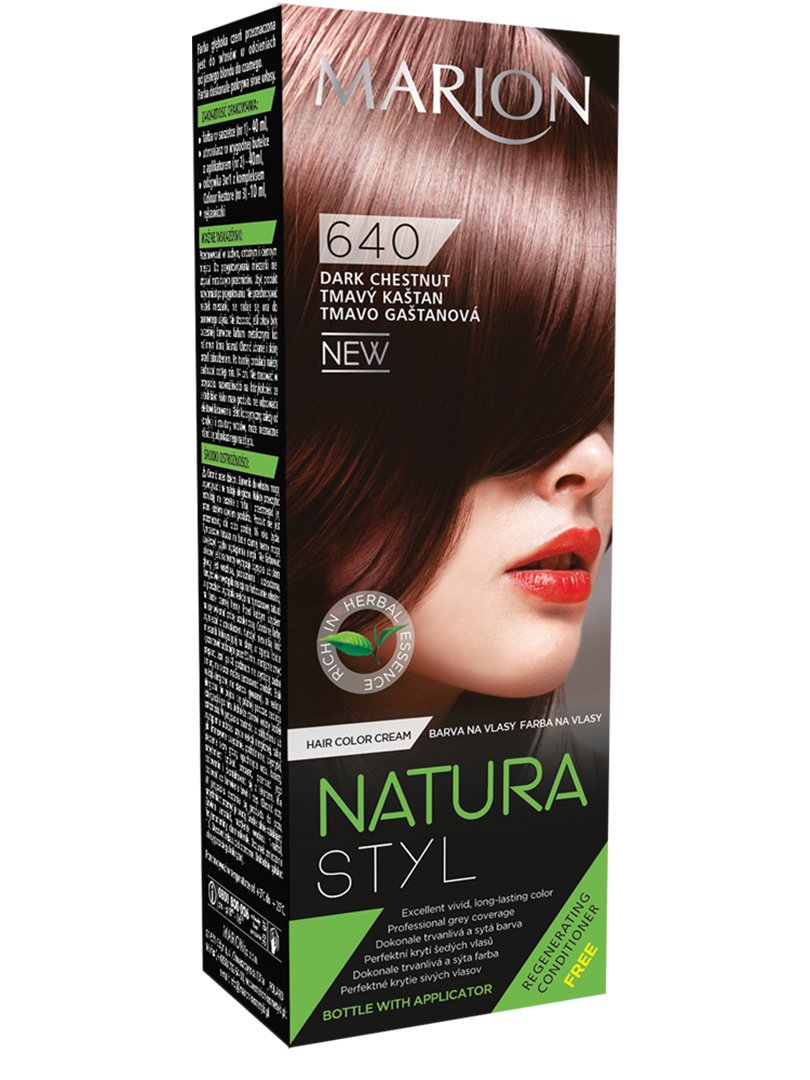 Краска для волос Natura Styl №640 - темний каштан | 3809487