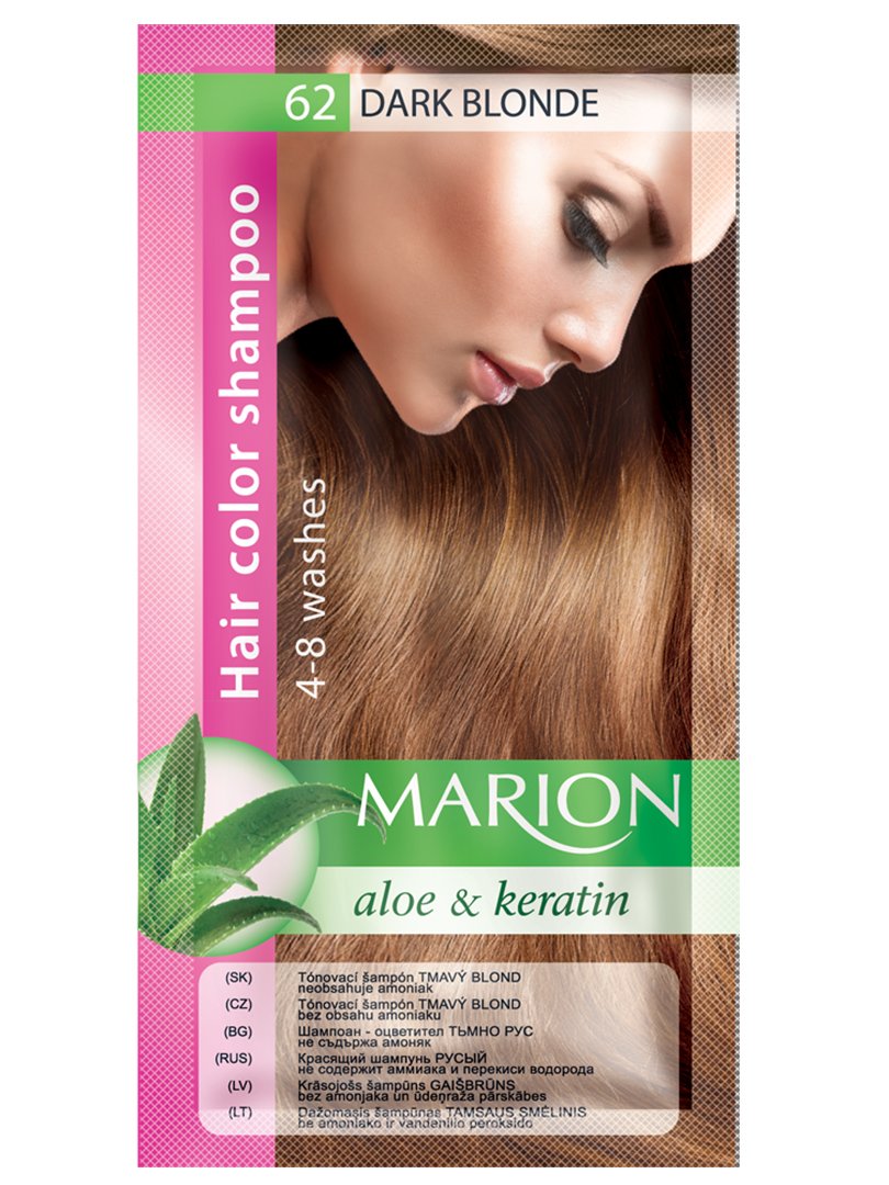 Оттеночный шампунь Marion Color №62 - темный блонд (40 мл) | 3809501