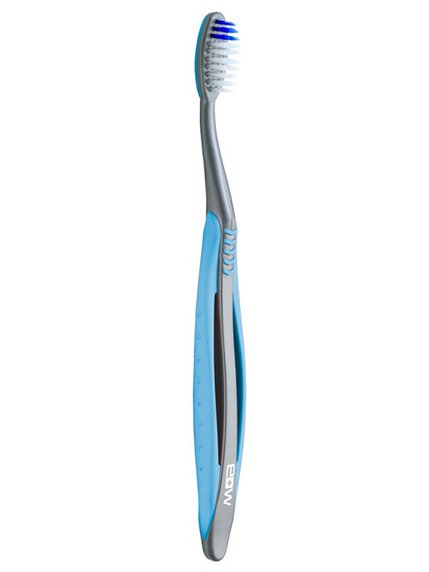 Зубная щетка мягкая акупрессурная со щетиной Konex® - голубая | 3839539
