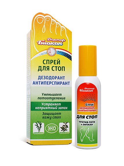 Спрей дезодорант - антиперспірант для стоп «Доктор Біокон» (80 мл) | 3851330