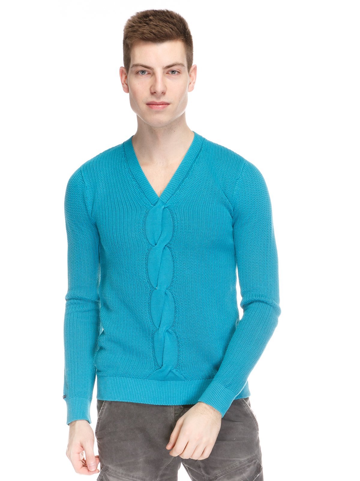 Пуловер голубой | 3857371