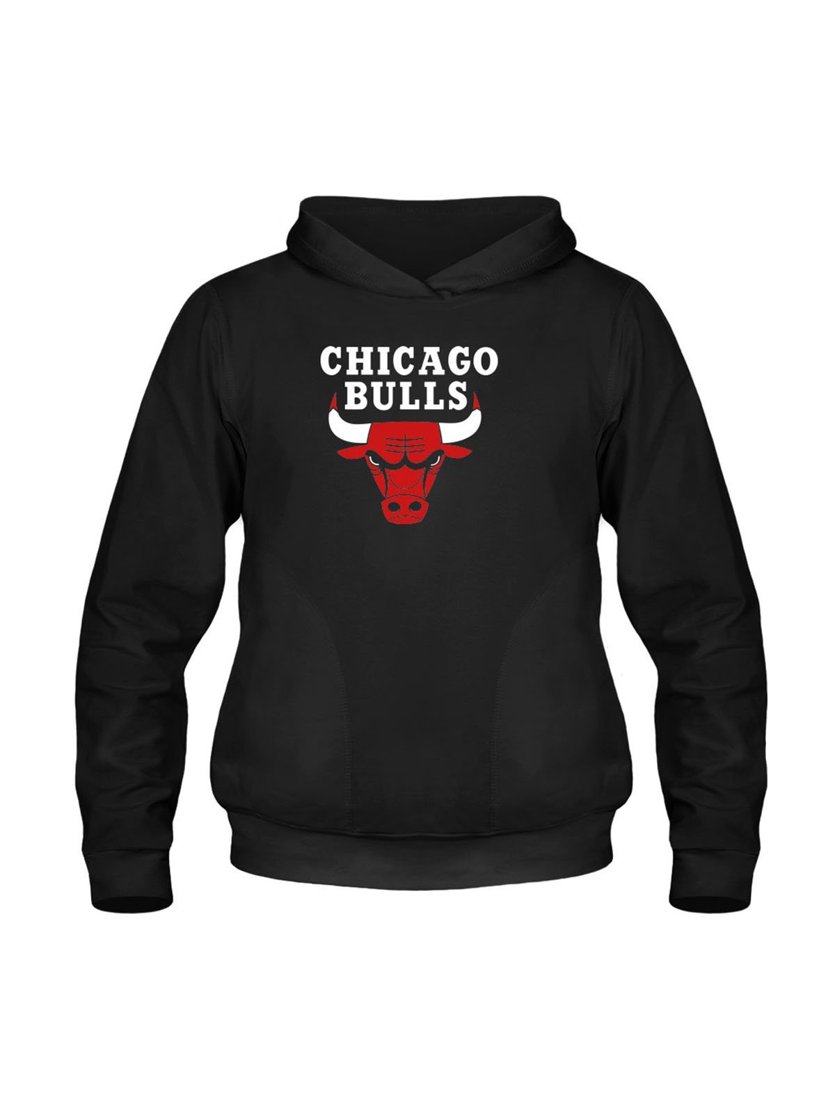 Худи черная с принтом Chicago Bulls | 3693809