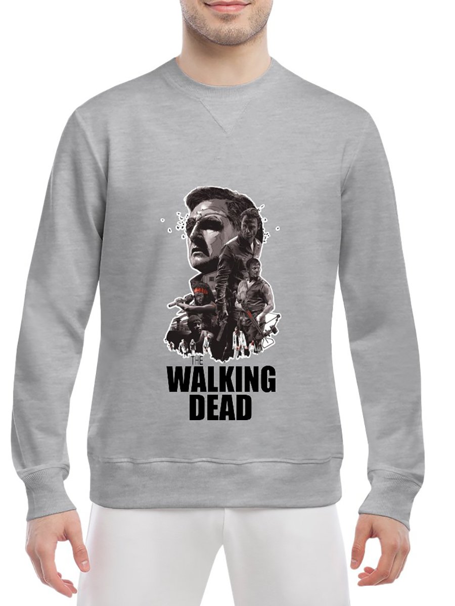 Світшот сірий з принтом Walking Dead | 3694200