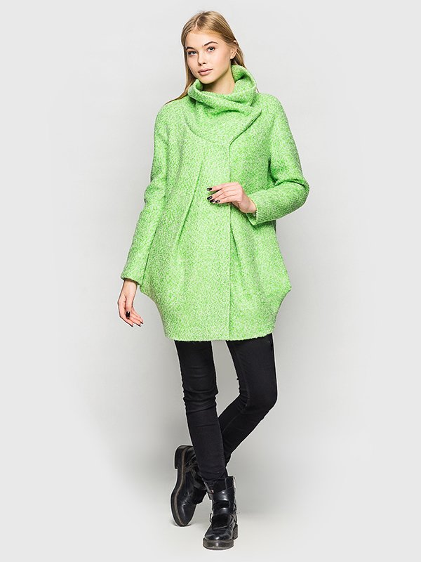 Пальто зелено-белое | 3812916