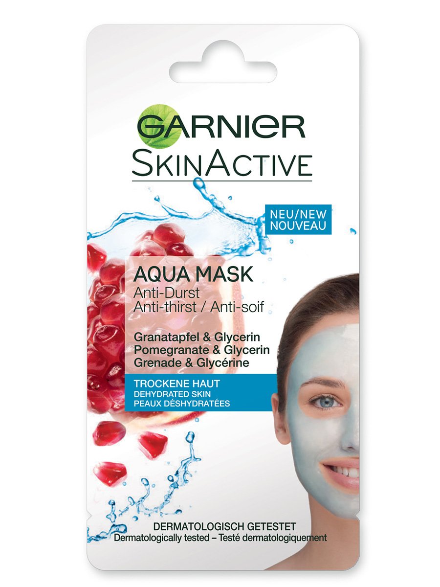 Маска для лица Garnier Skin Active Аква-маска для обезвоженной кожи (8 мл) | 3956329
