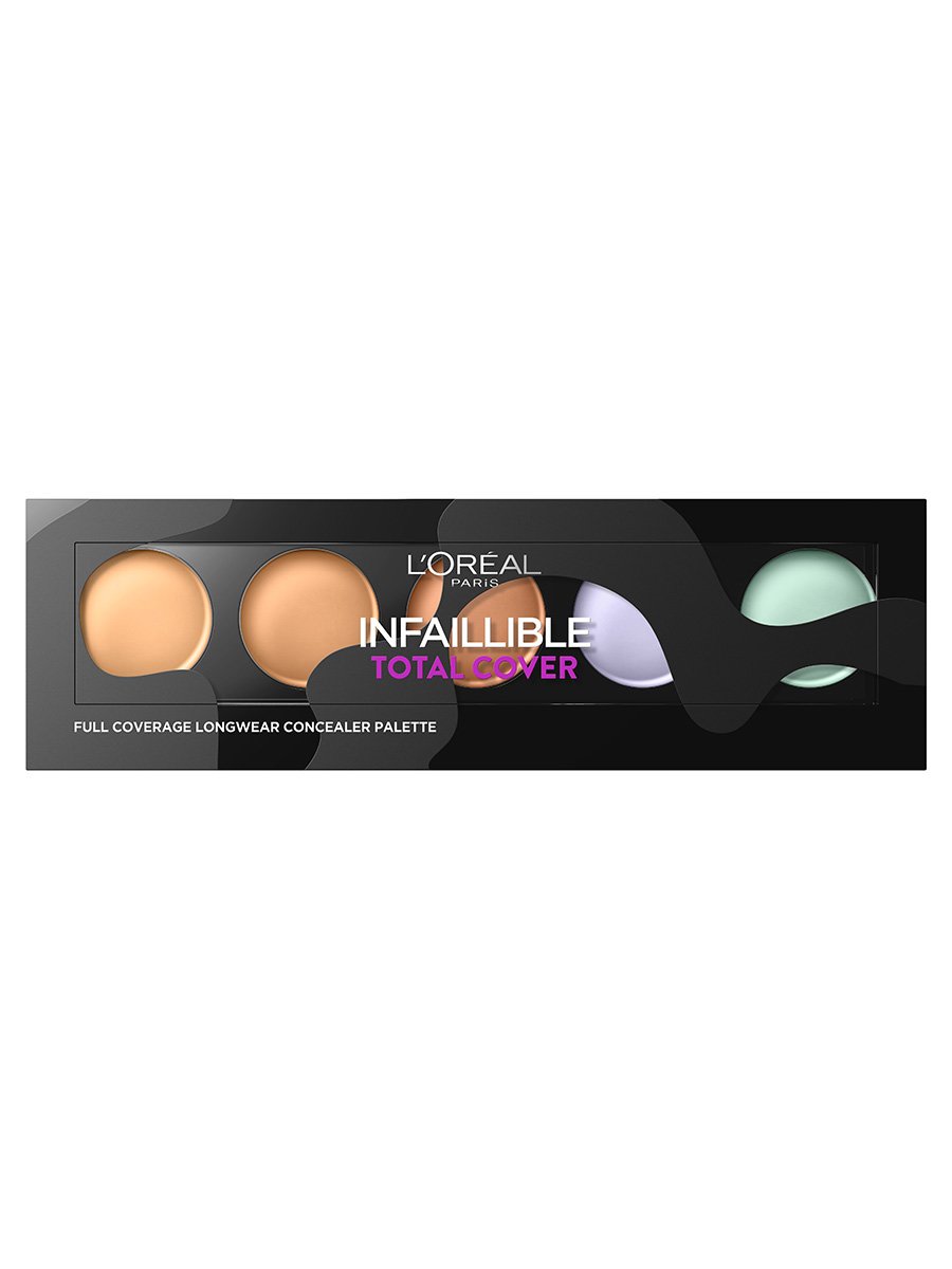 Корректор косметический L’Oréal Paris Infaillible Total Cover - абрикосовый, лавандовый, зеленый (10 г) | 3956345