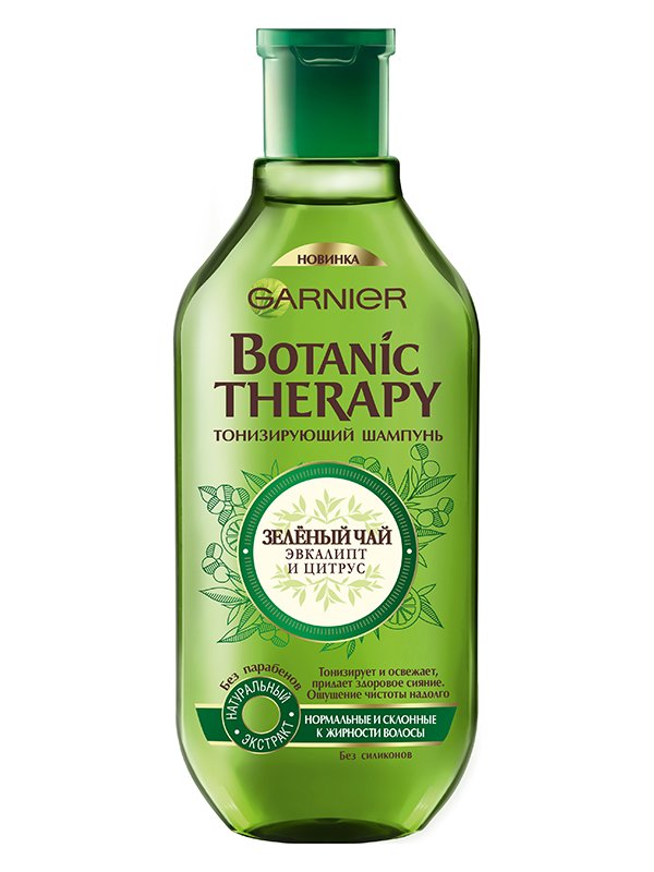 Шампунь Botanic therapy «Зелений чай, евкаліпт та цитрус» для нормального і схильного до жирності волосся (400 мл) | 3956523