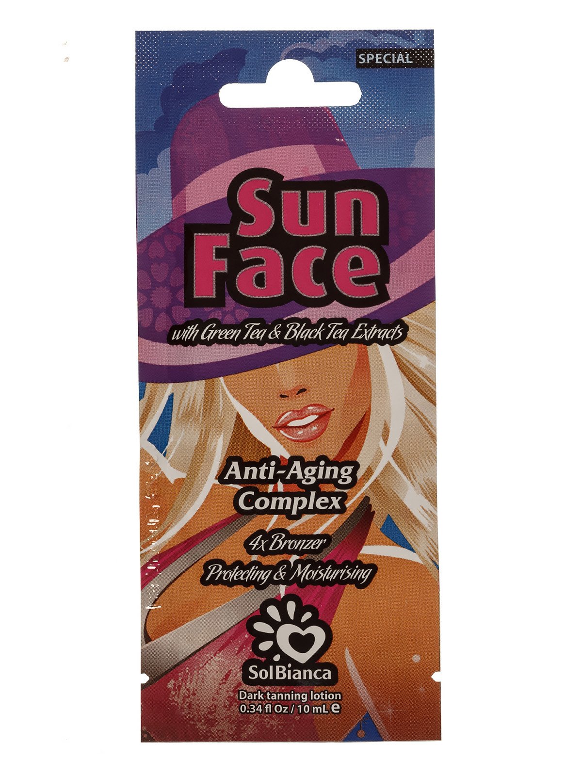 Крем для засмаги в солярії Sun Face для обличчя з бронзаторами (10 мл) | 3963203