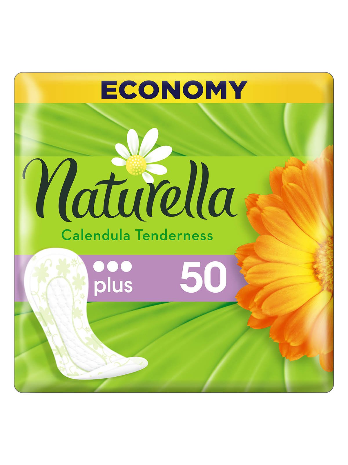 Прокладки щоденні гігієнічні Naturella «М'якість календули» Plus (50 шт.) | 4007303