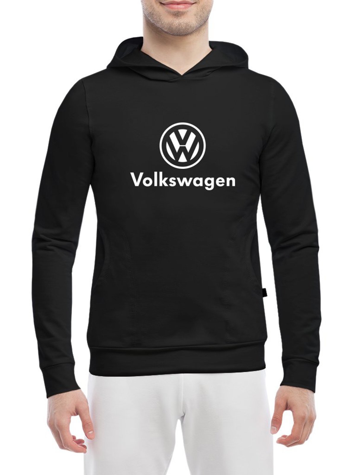 Худи черная с принтом Volkswagen | 4021804
