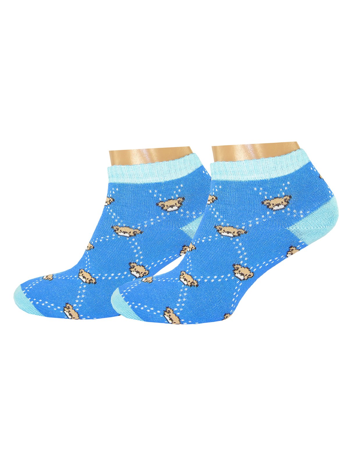 Шкарпетки блакитні з принтом | 4029904