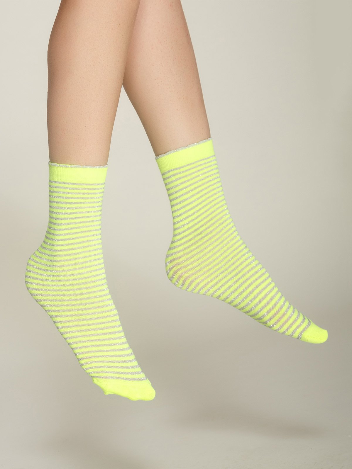 Шкарпетки жовтфі в смужку | 4051577