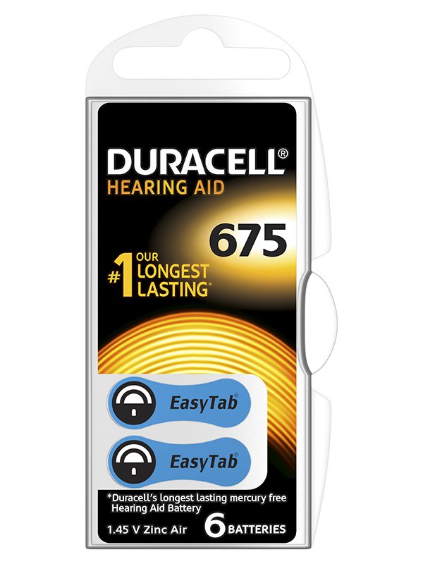 Батарейки для слуховых аппаратов — размер 675 (6 шт.) | 4015383
