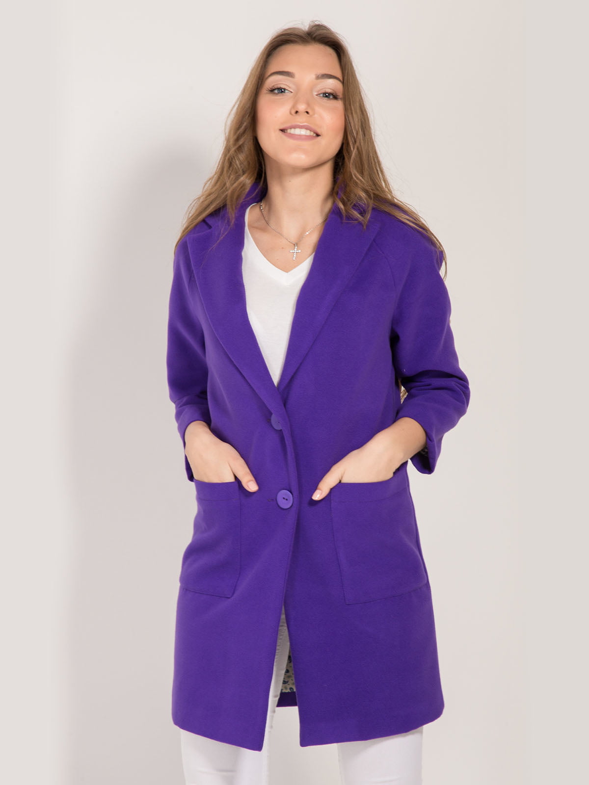 Пальто фиолетовое | 4217545