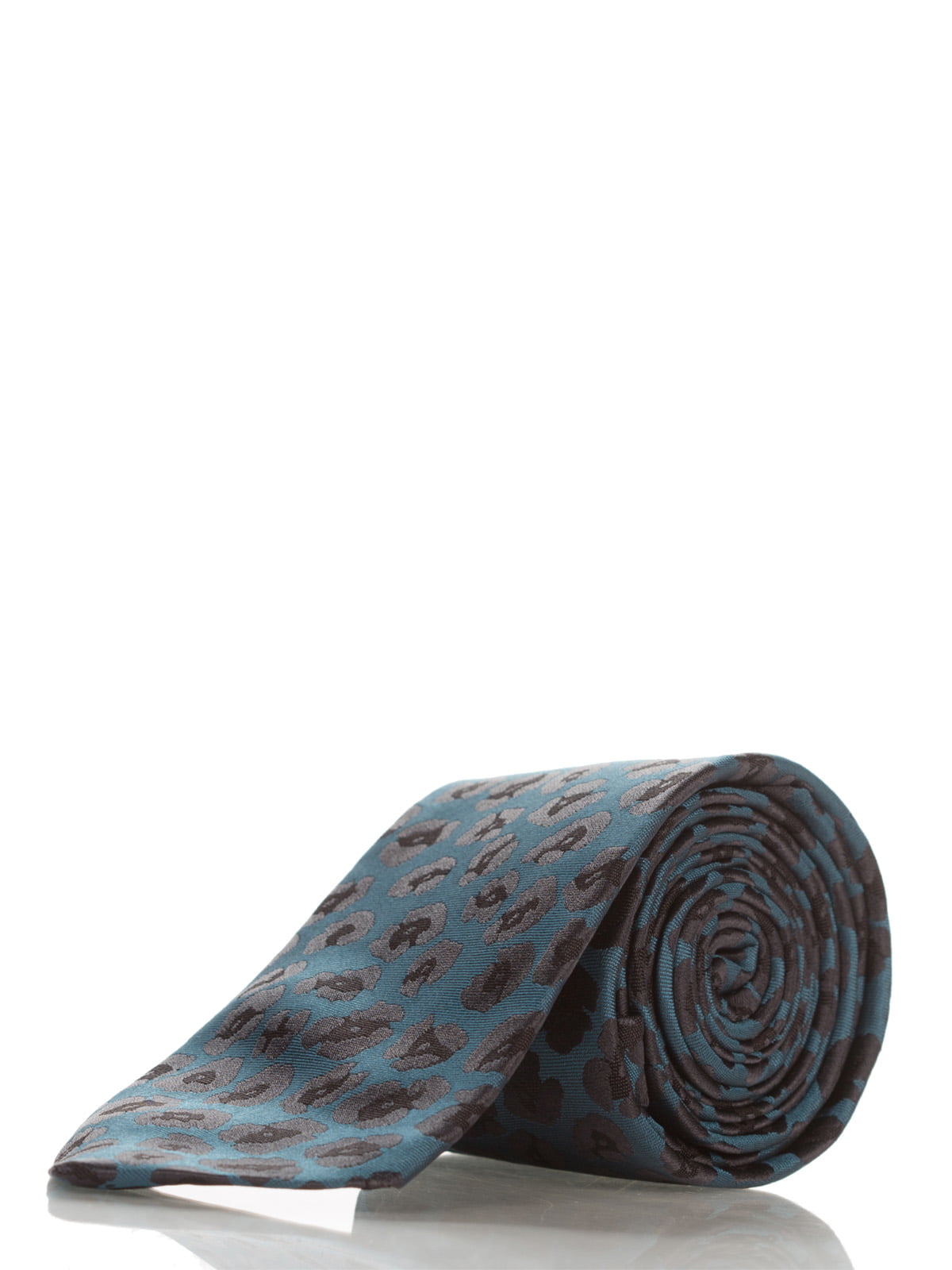 Краватка синя в принт | 3461686