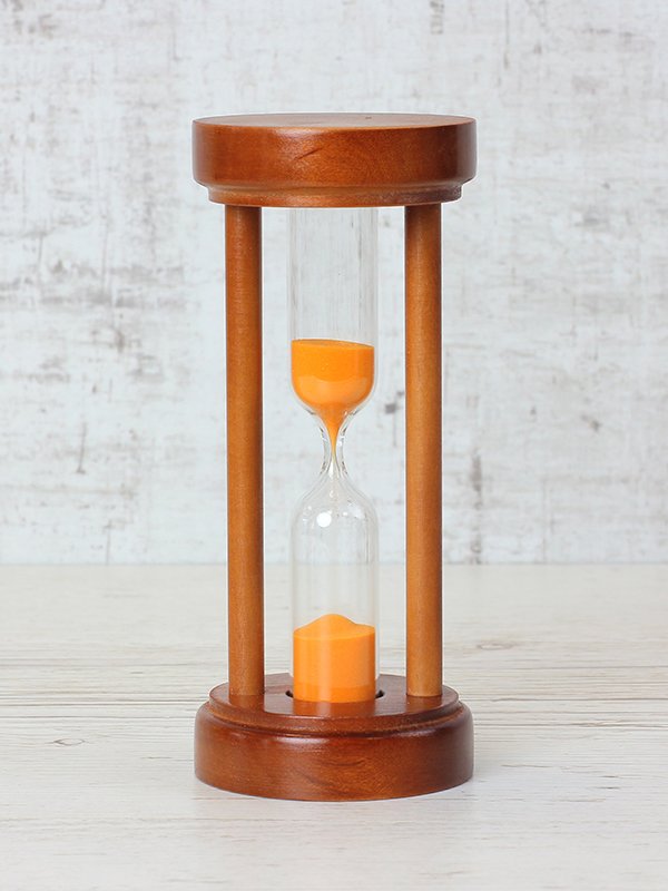 Часы песочные с оранжевым песком (5 мин.) - вишня | 4255553