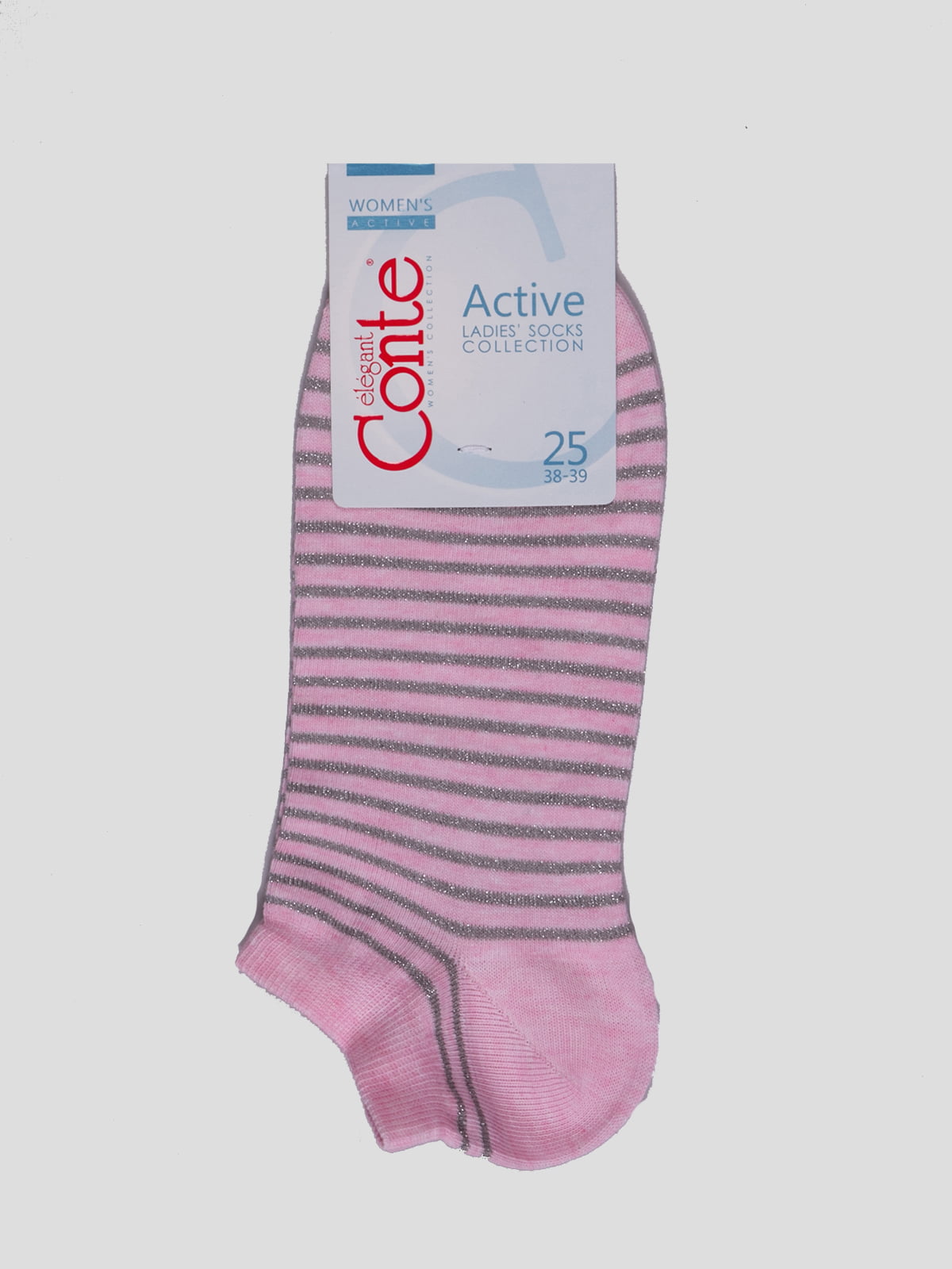 Шкарпетки світло-рожеві в смужку | 4366504