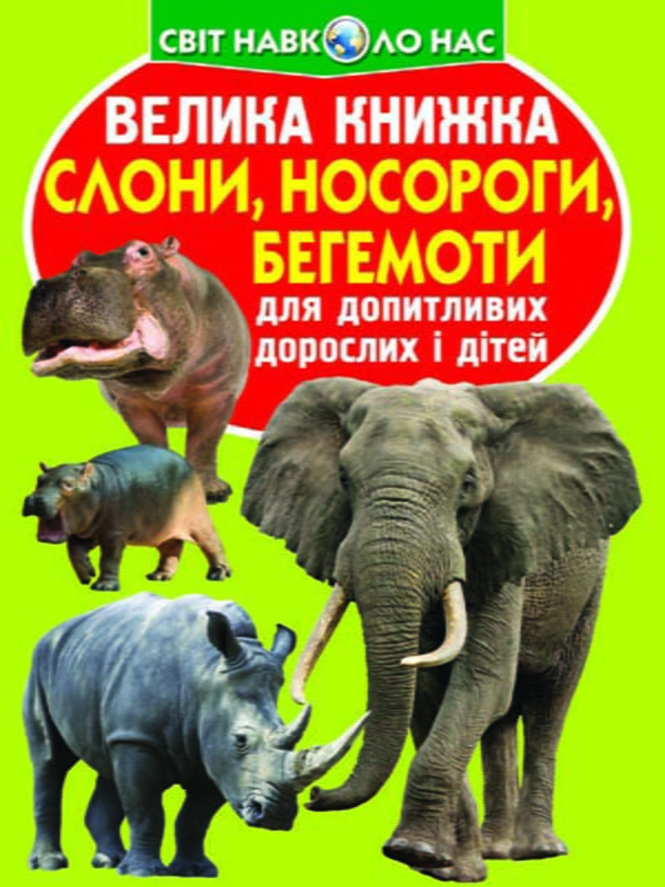Книга «Велика книжка. Слони, носороги, бегемоти» | 4315845