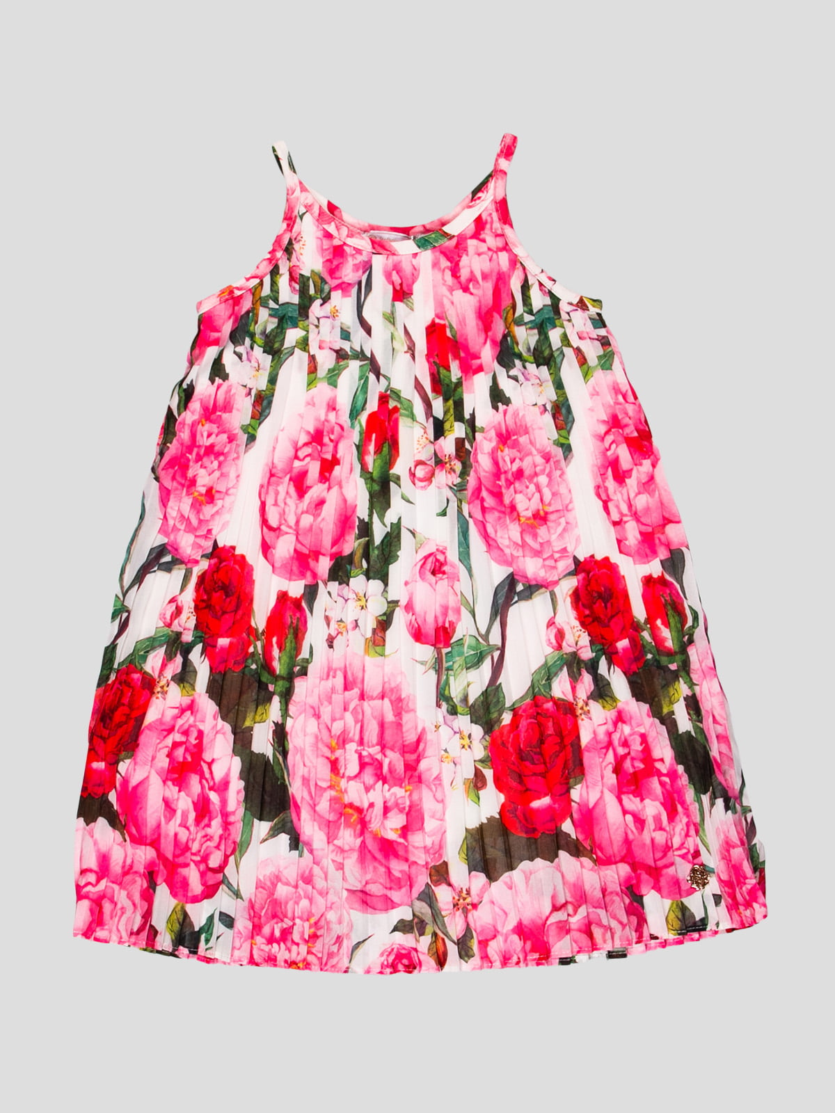 Платье розовое в цветочный принт | 4413050