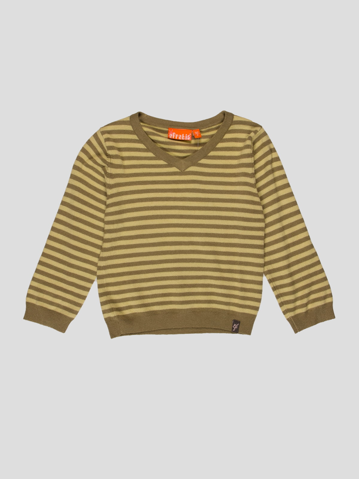Пуловер бежево-зеленый в полоску | 152500