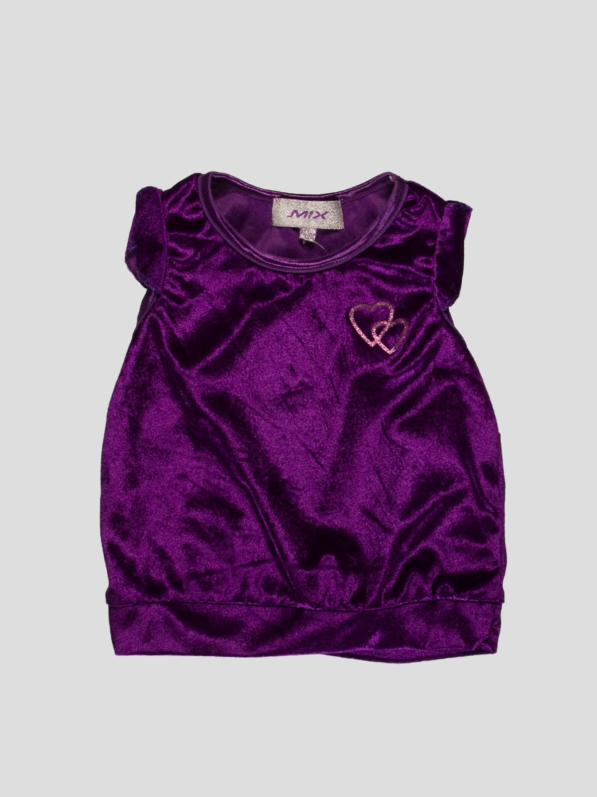 Блуза фіолетова з серцями | 454320