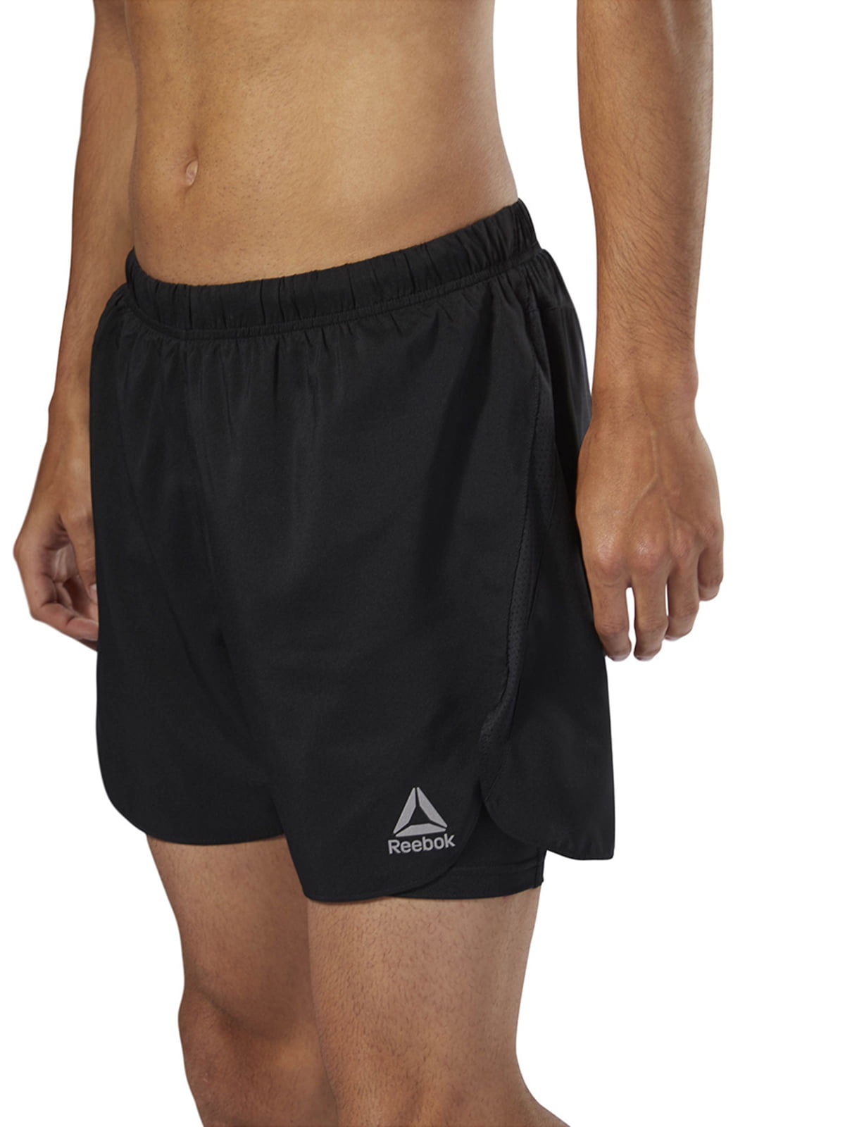 Мужской 2 в 1. Мужские тайтсы с шортами Reebok. Шорты рибок 2 в 1. W06651 Reebok Core Poly short Black. Шорты мужские Reebok Run.