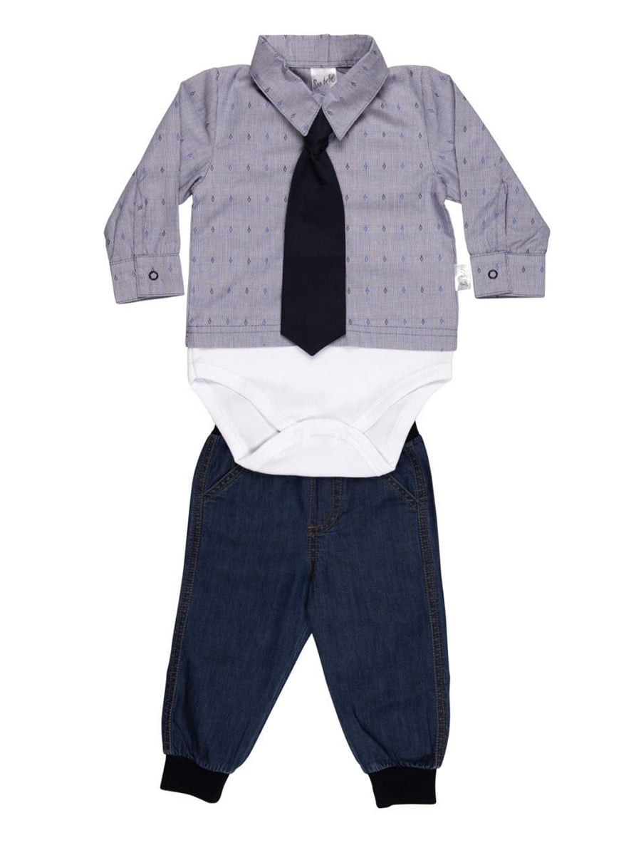 Комплект: сорочка, джинси і краватка | 4464383