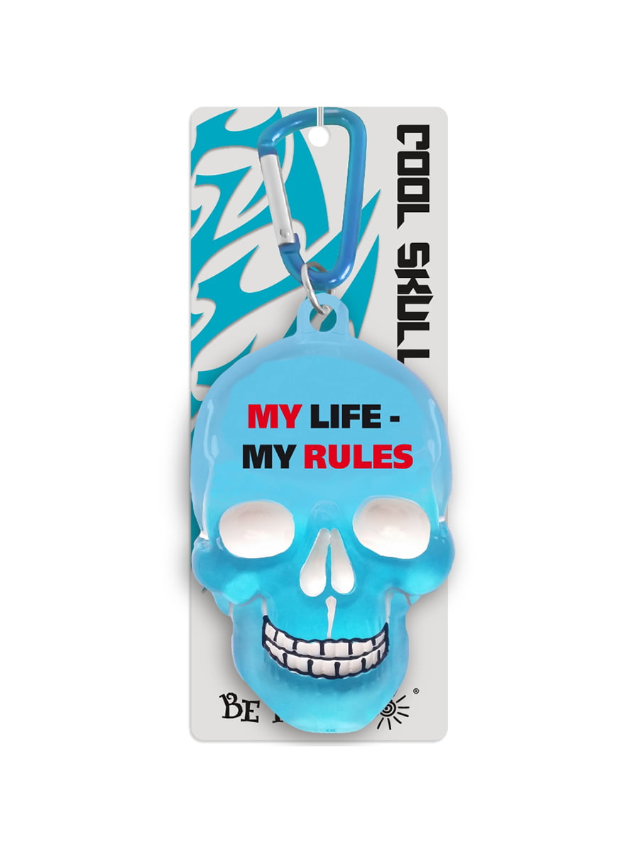 Брелок для ключей в виде черепа My Life, My Rules | 4464604