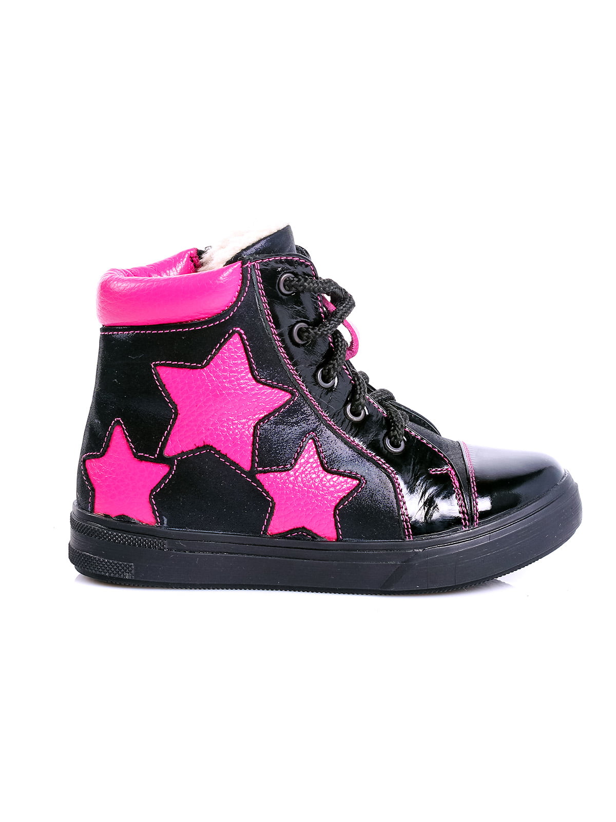 Ботинки черно-розовые | 4469043