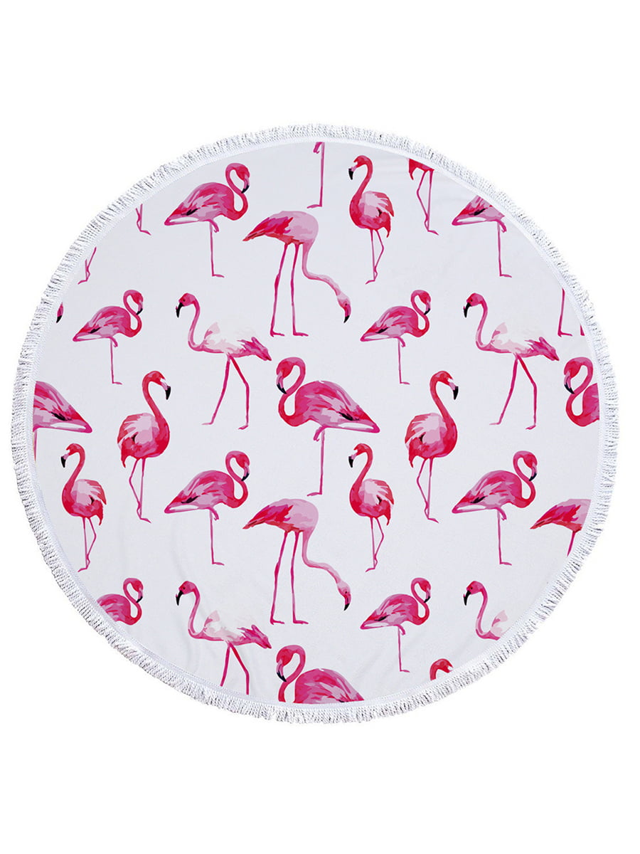 Пляжний килимок «Рожевий фламінго» (145 см) | 4506820