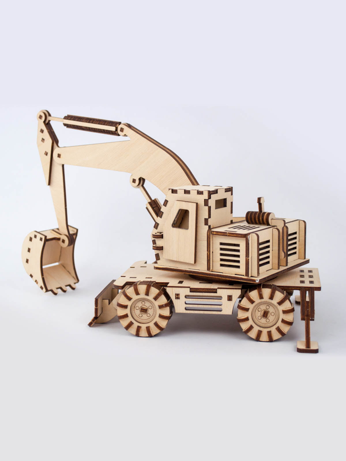 Деревянный 3D-конструктор «Экскаватор» | 4507622