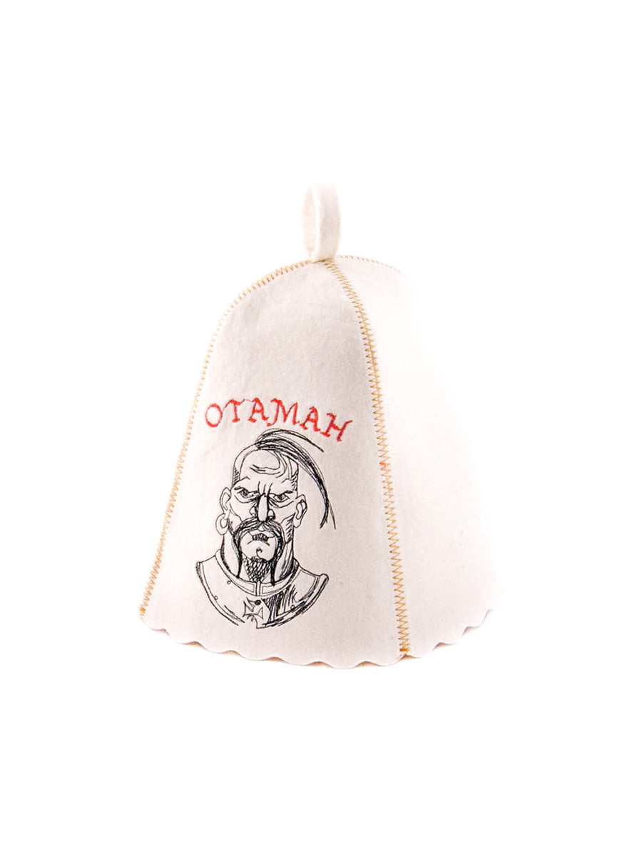 Шапка для сауны с вышивкой «Отаман» | 4508135