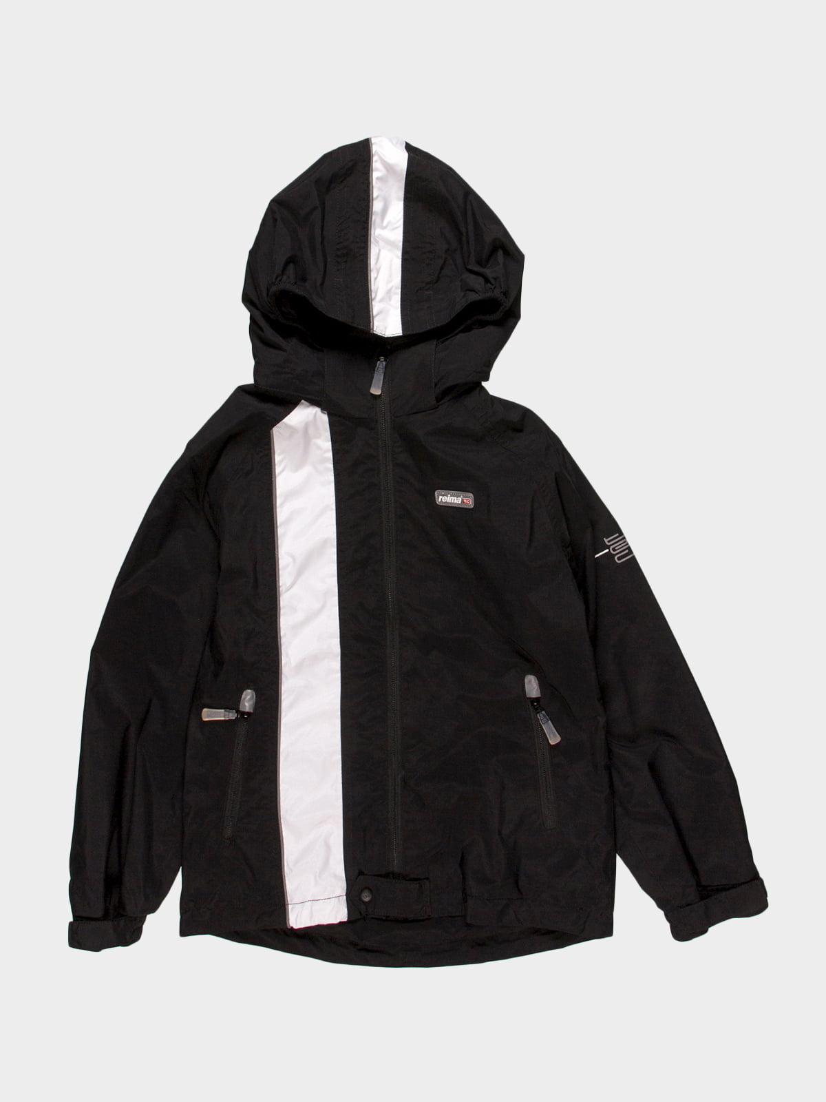 Куртка чорна з контрастною смужкою | 915967