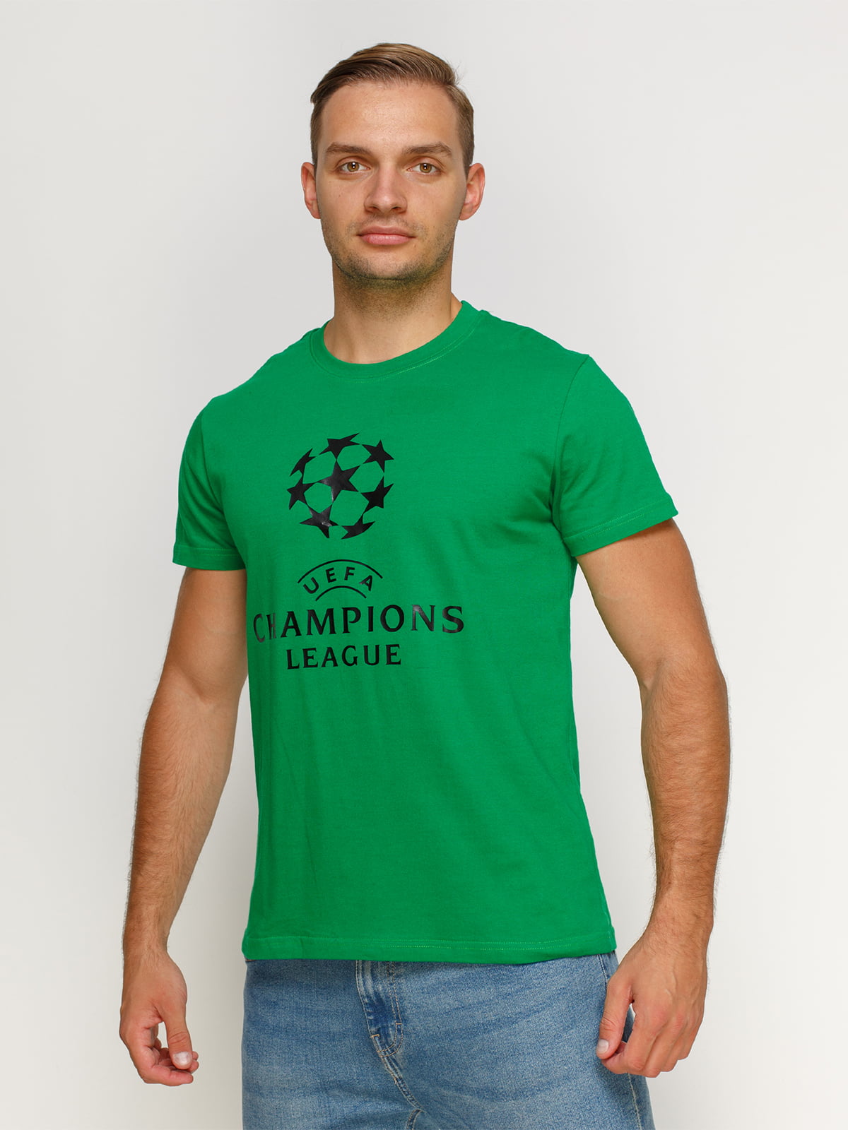 Футболка зелена з принтом | 4577897