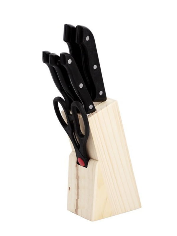 Ножи на деревянной подставке (7 предметов) | 4597065