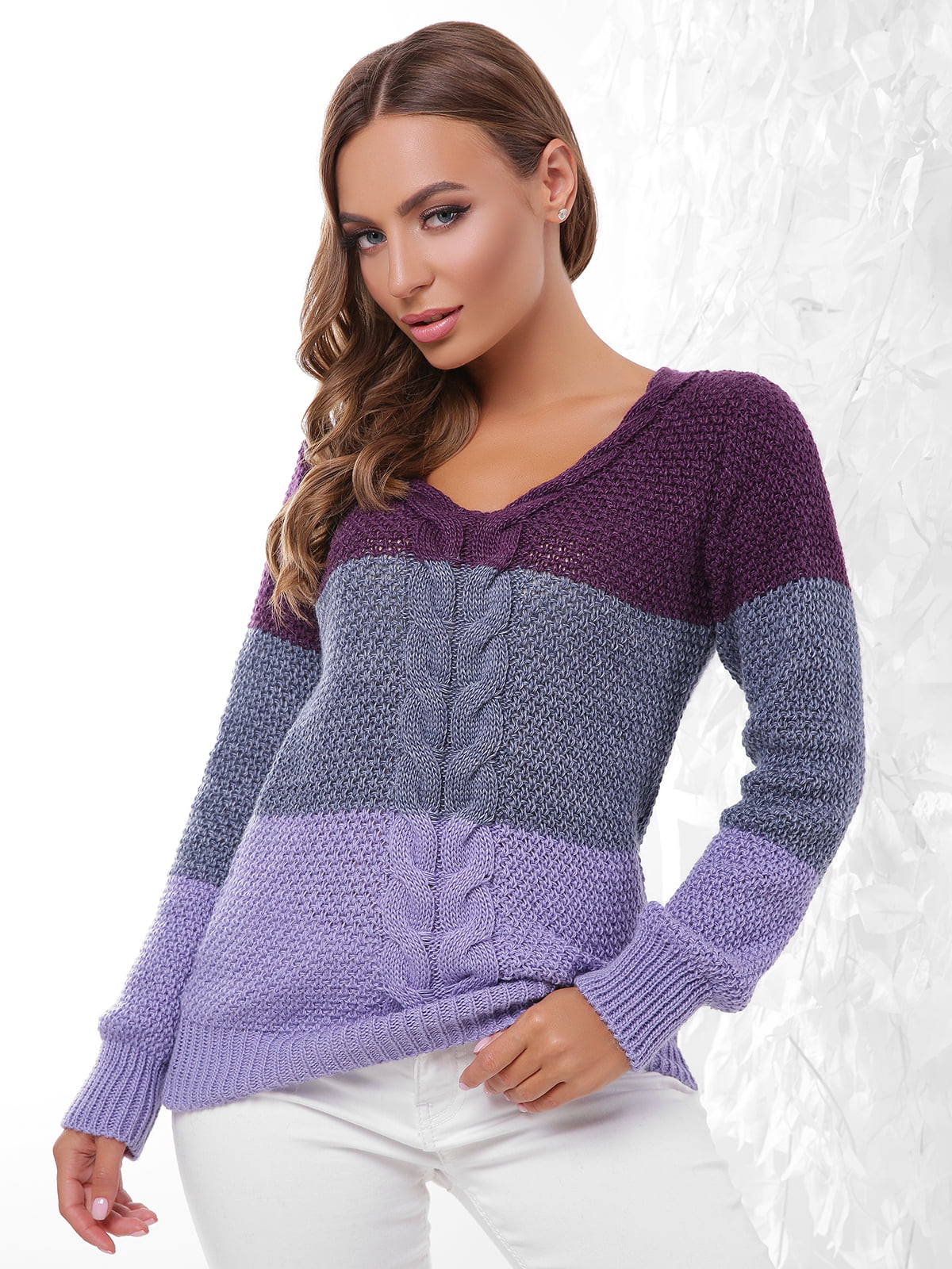 Пуловер трехцветный | 4614405