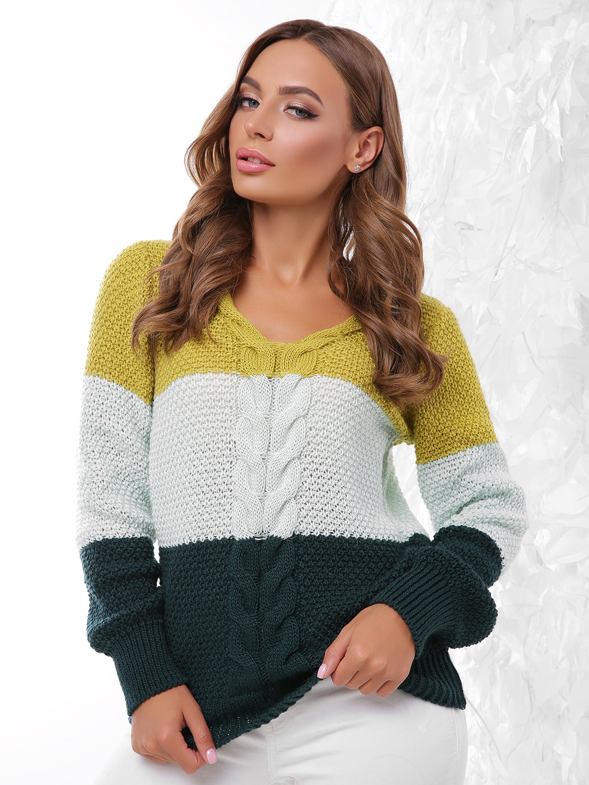 Пуловер трехцветный | 4614406