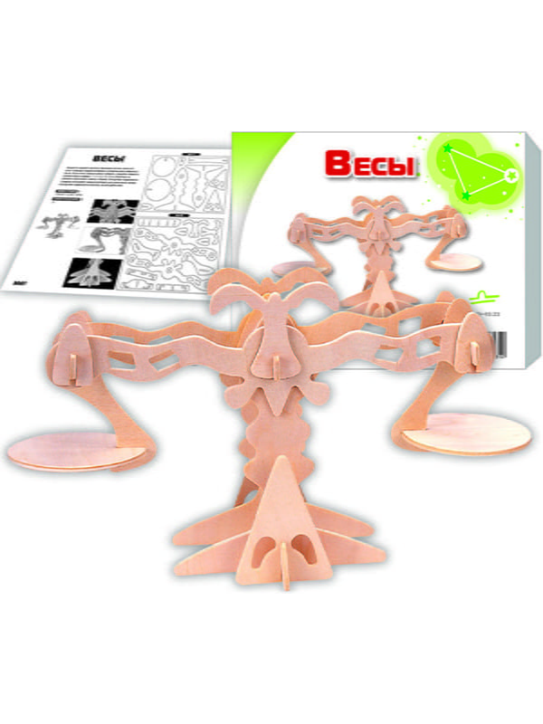 Сборная модель из дерева, 3D пазл «Весы» | 4635093