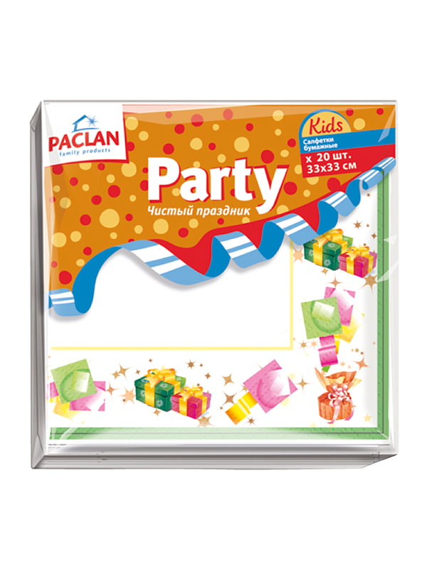 Салфетки бумажные трехшаровые Kids Party (33х33 см) | 4498326