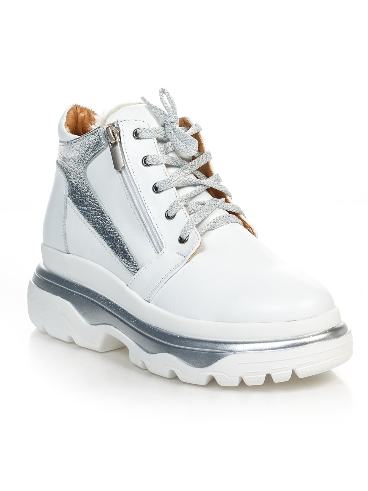 Ботинки серебристо-белые | 4691079