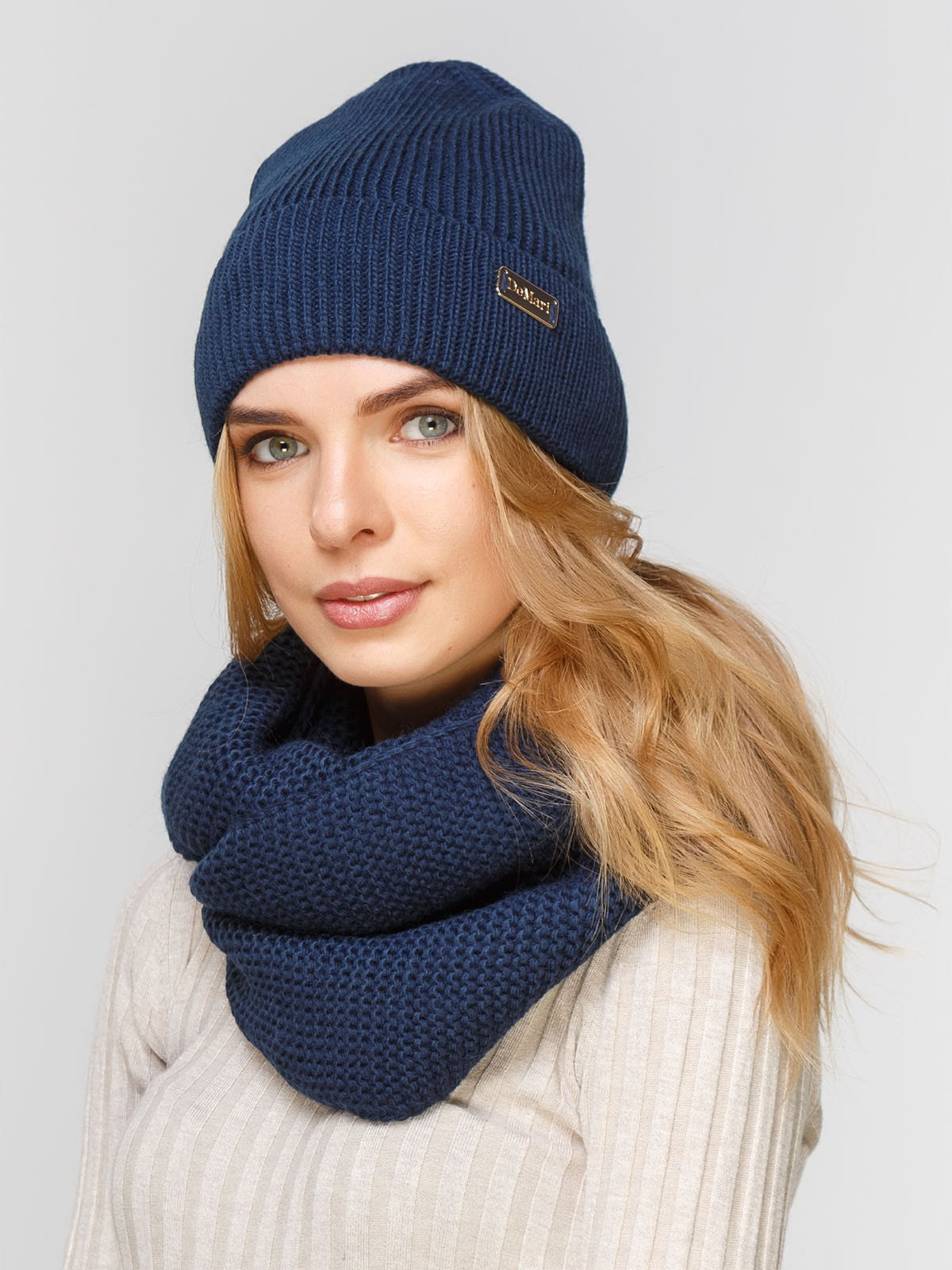 Комплект: шапка на флісі і шарф-снуд | 4699359