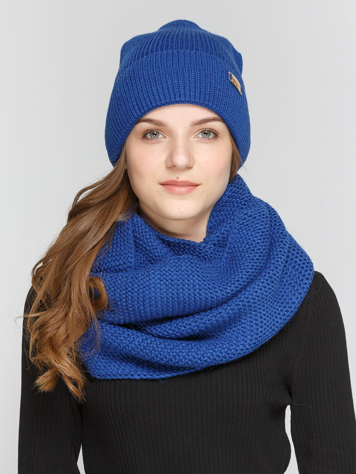 Комплект: шапка на флисе и шарф-снуд | 4699363