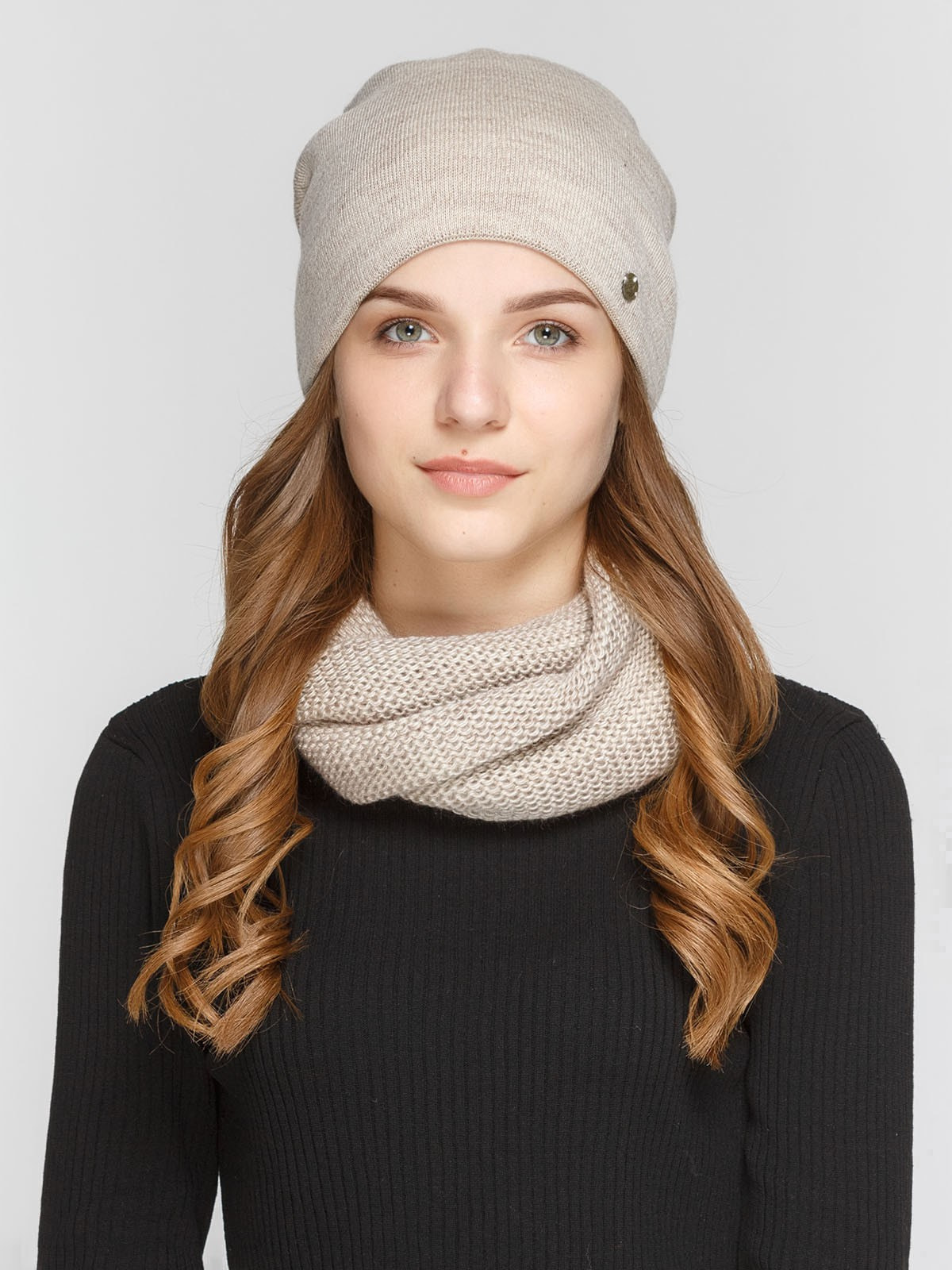 Комплект: шапка на флисе и шарф-снуд | 4699383