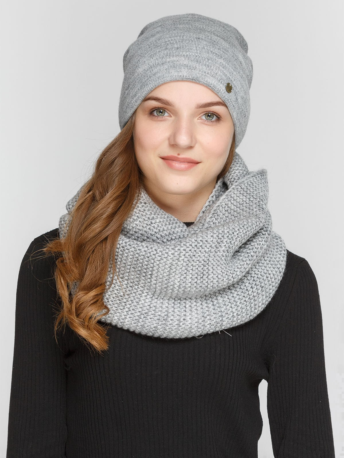 Комплект: шапка на флісі і шарф-снуд | 4699438
