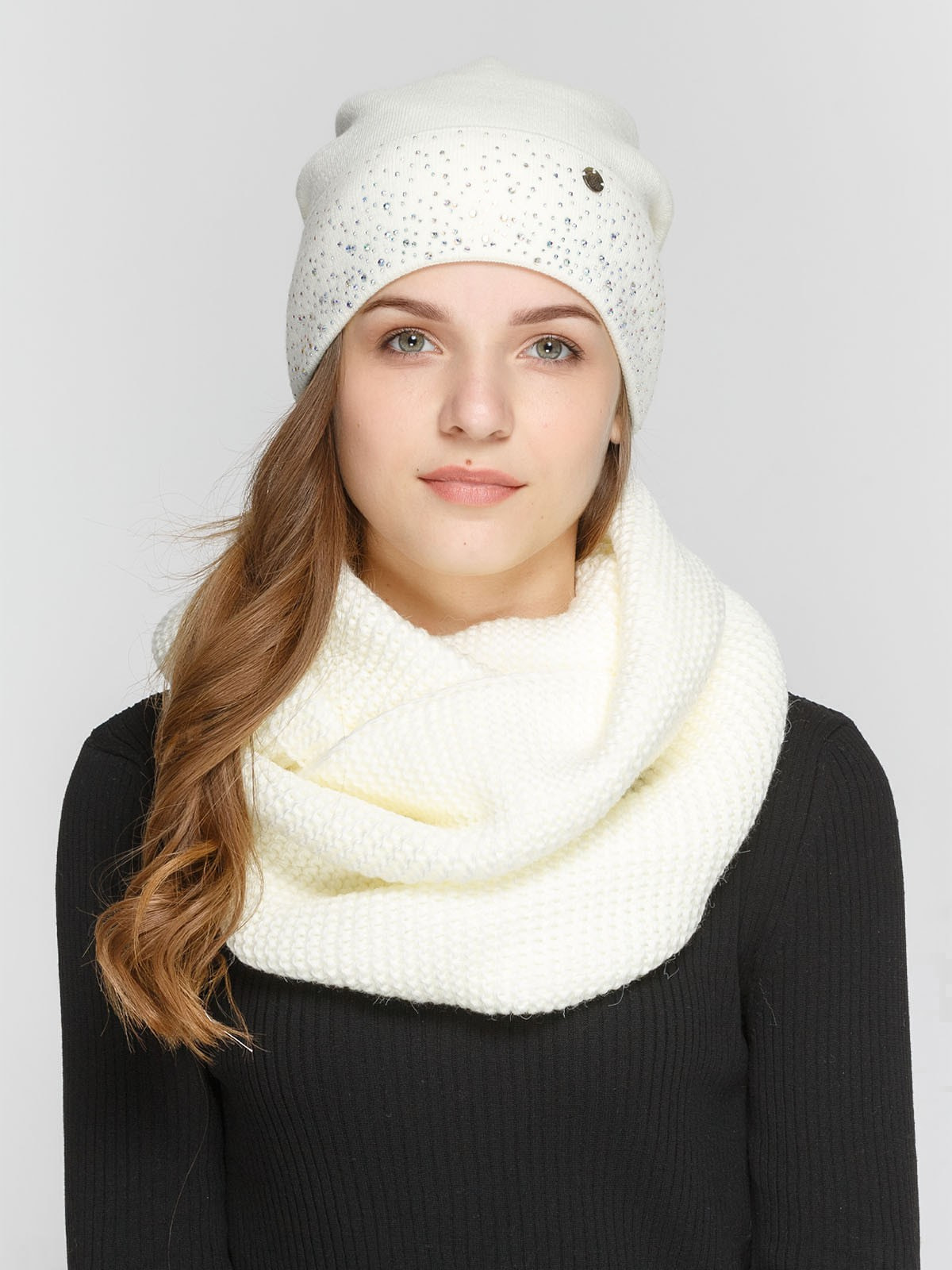 Комплект: шапка на флісі і шарф-снуд | 4699446
